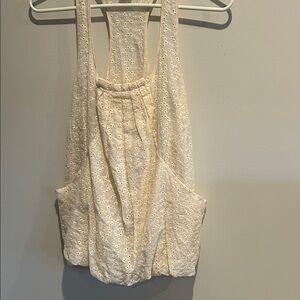 Laundry by Design Cream Eyelet Tank Top